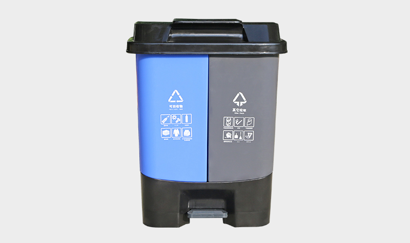 40L雙桶環衛塑料垃圾桶